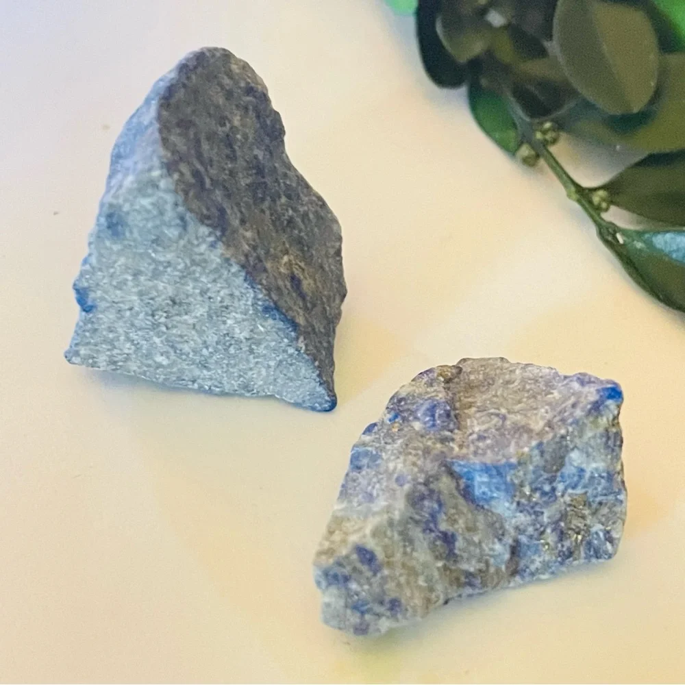 New Lapis Lazuli Third Eye Chakra Blue White Ultraviolet Natural Tumble Crystals